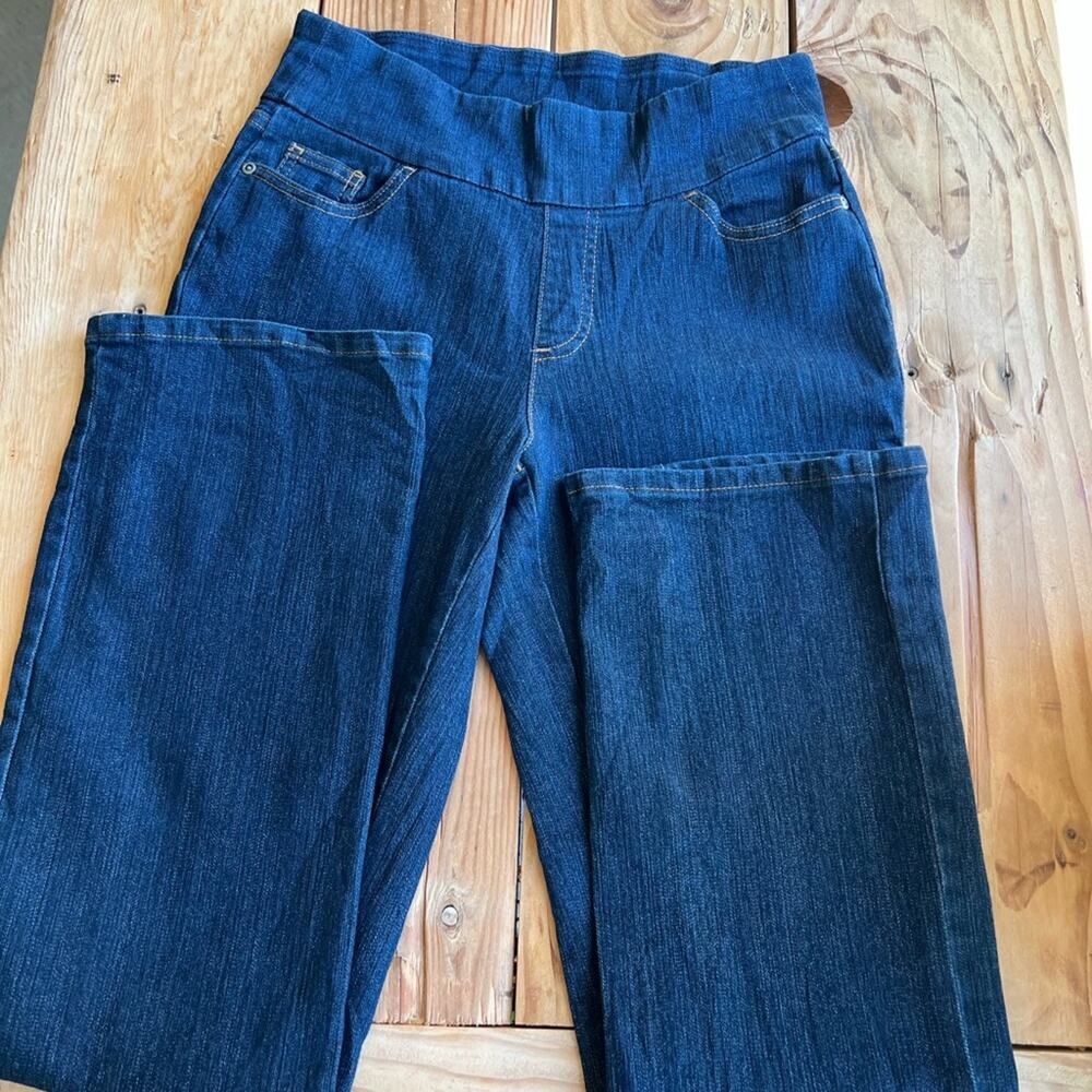 D&Co Denim Company Womens Jean Pants Size 4 Elastic Waist Band